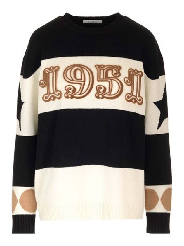 Star Pattern Crewneck Knit Top - MAX MARA - BALAAN 2