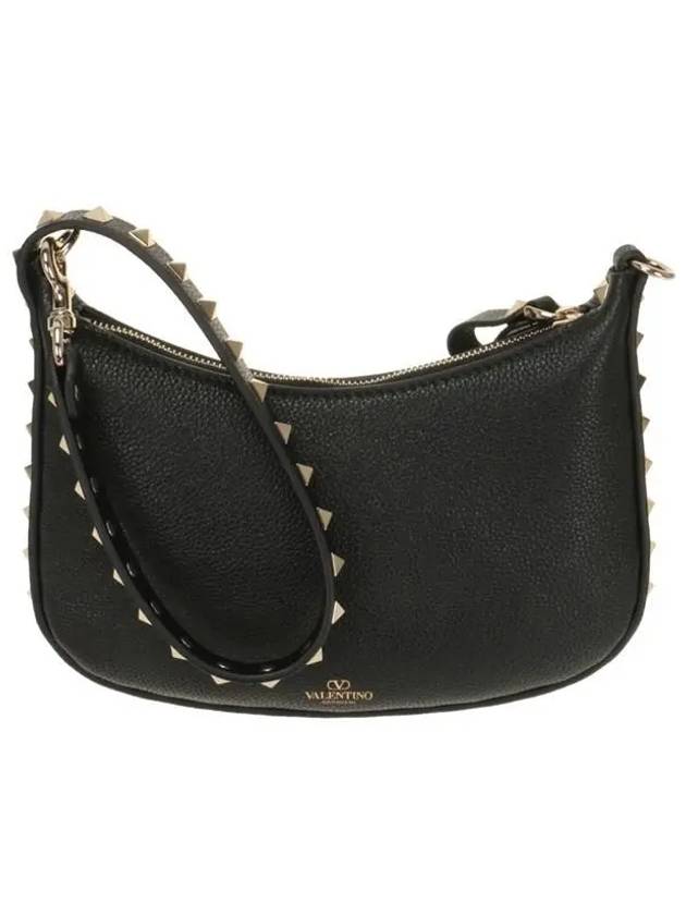 Rockstud Shoulder Bag Black - VALENTINO - BALAAN 4