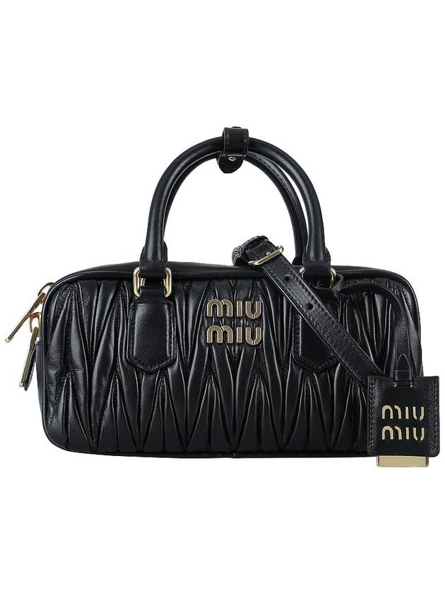 Arcadie Matelasse Nappa Leather Tote Bag Black - MIU MIU - BALAAN 2