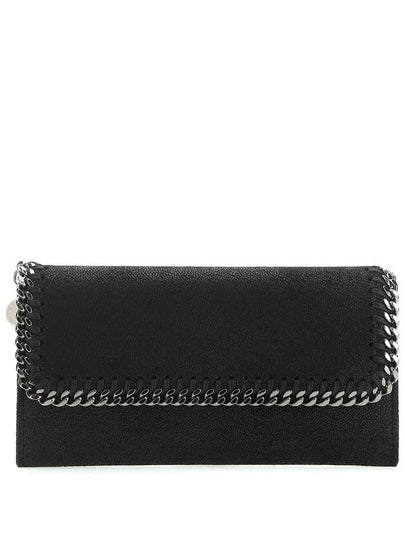 silver Falabella Continental long wallet black - STELLA MCCARTNEY - BALAAN 2