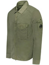 Men's Chrome R Over Shirt Zip Up Jacket Green - CP COMPANY - BALAAN 5