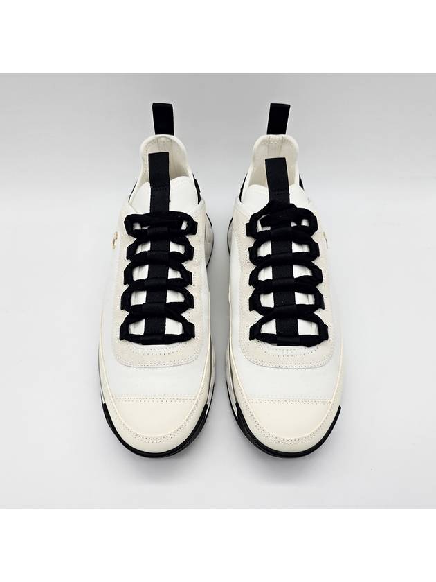 Mixed fiber sneakers white gold G35617 - CHANEL - BALAAN 4