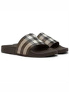 Check Print Slide Slippers Brown - BURBERRY - BALAAN 6