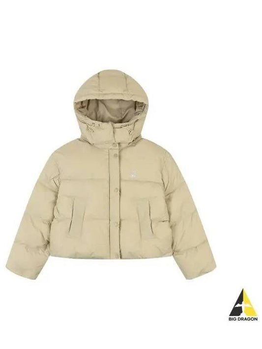 Women s Basic Hooded Down 9574 Beige - KANGOL - BALAAN 1