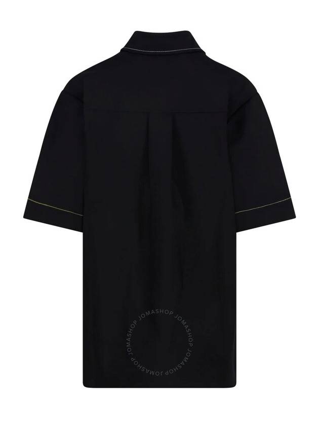 Victoria Beckham Pointed Collar Short-Sleeve Shirt, Brand Size 6 (US Size 2) - VICTORIA BECKHAM - BALAAN 2