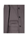 Coated Cotton Trench Coat Grey - LEMAIRE - BALAAN 5