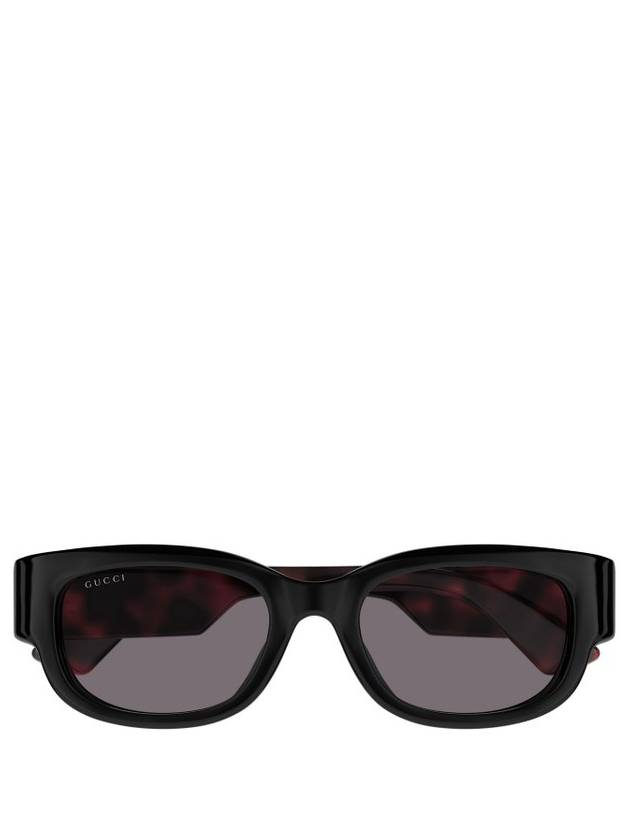 Shiny Side Logo Sunglasses Black Violet - GUCCI - BALAAN 1