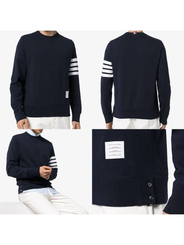 4 Bar Loopback Jersey Sweatshirt Navy - THOM BROWNE - BALAAN 6