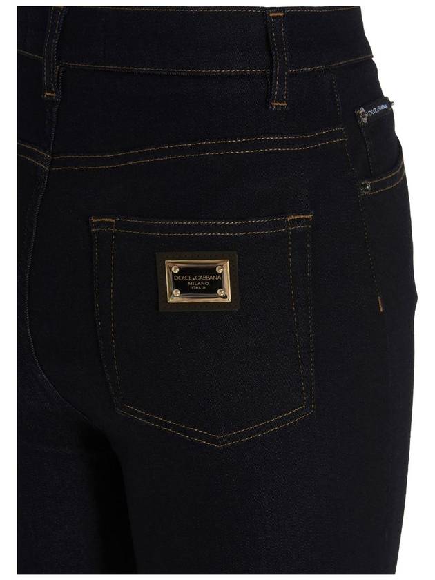 Women's Grace Stretch Denim Skinny Jeans Deep Blue - DOLCE&GABBANA - BALAAN 5