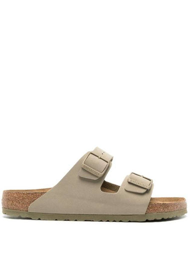 Arizona Birko-Flor Slippers Faded Khaki - BIRKENSTOCK - BALAAN 1