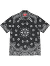 Bandana Silk Short Sleeve Shirt Black Bandana Silk S S Shirt Black - SUPREME - BALAAN 1