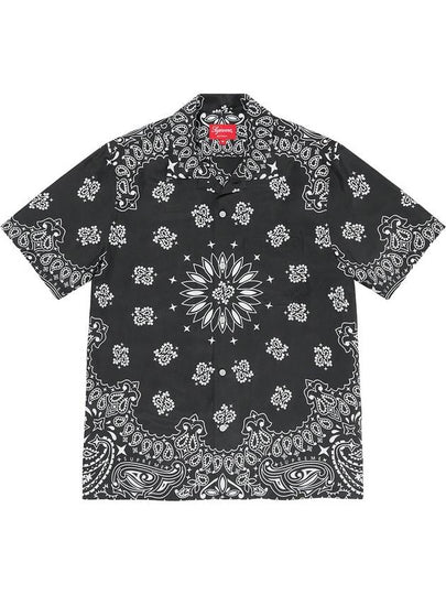 Bandana Silk Short Sleeve Shirt Black Bandana Silk S S Shirt Black - SUPREME - BALAAN 2