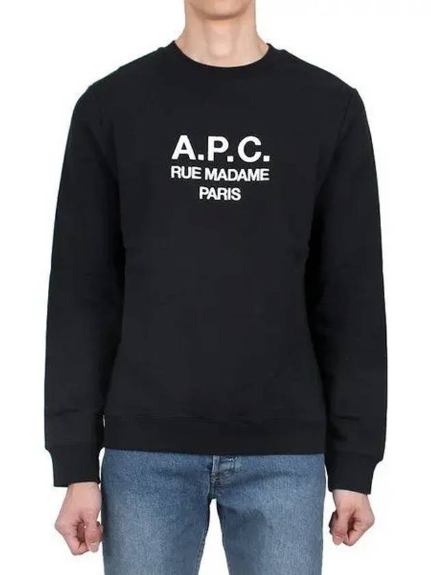 Rufus Embroidery Logo Sweatshirt Black - A.P.C. - BALAAN 2