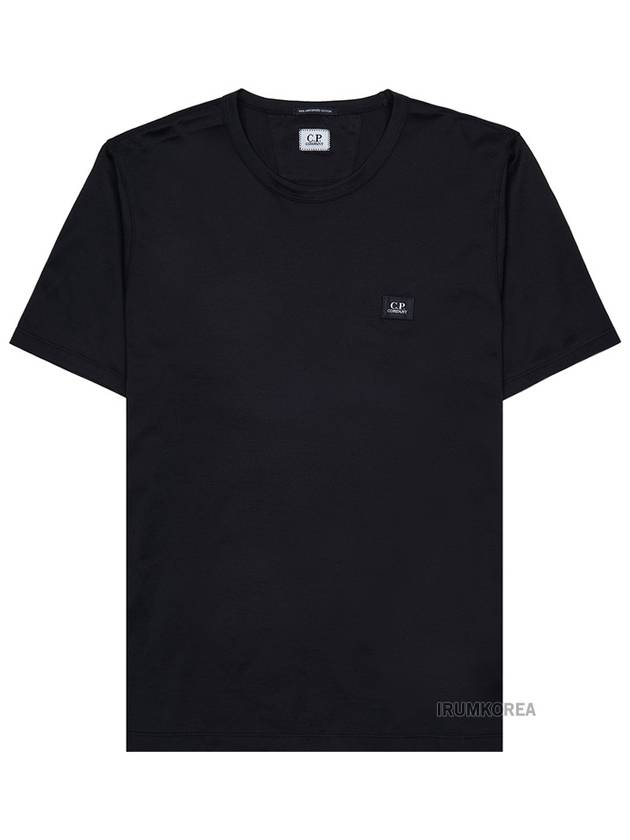 Logo Patch Short Sleeve T-Shirt Black - CP COMPANY - BALAAN 10