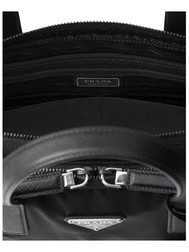 Men's Triangle Logo Briefcase Black - PRADA - BALAAN 6