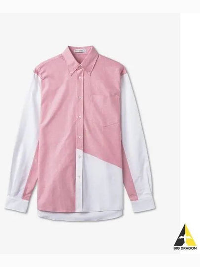 J W ANDERSON Patchwork Bicolor Shirt White Pink SH0222PG1140334 - JW ANDERSON - BALAAN 2