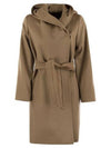 New Mang Hooded Wool Single Coat Camel - MAX MARA - BALAAN 2