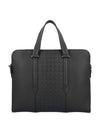 Gancini Leather Brief Case Black - SALVATORE FERRAGAMO - BALAAN 1