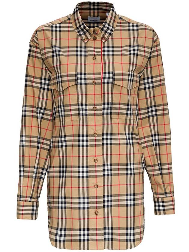 Vintage Check Overfit Shirt Beige - BURBERRY - BALAAN 2