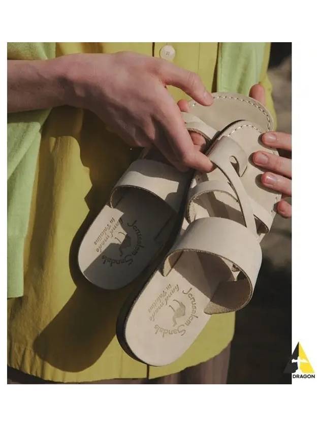 SANDALS NO 8 THE GOOD SHEPHERD white NUBUCK Unisex - JERUSALEM - BALAAN 1