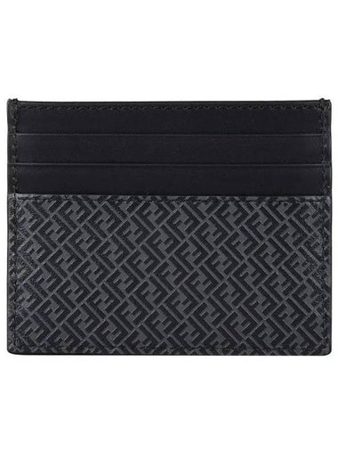 FF Micro Card Wallet Black - FENDI - BALAAN 1