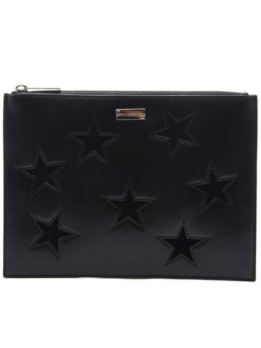 Women’s Black Star Clutch Bag 431018_W8078_1000_17F - STELLA MCCARTNEY - BALAAN 1