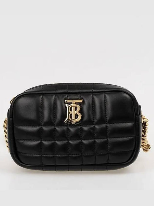 Quilted Leather Mini Lola Camera Shoulder Bag Black - BURBERRY - BALAAN 2