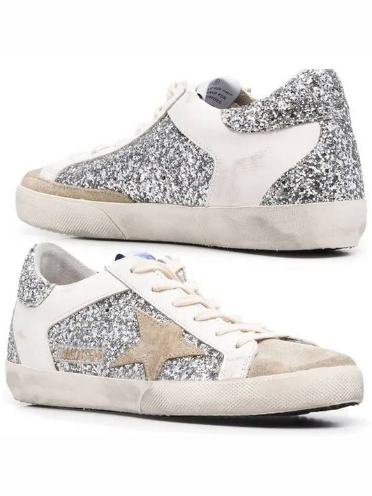 Superstar Glitter Low Top Sneakers Grey - GOLDEN GOOSE - BALAAN 2