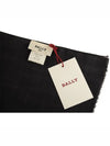 Logo Striped Cotton Muffler Navy - BALLY - BALAAN 5