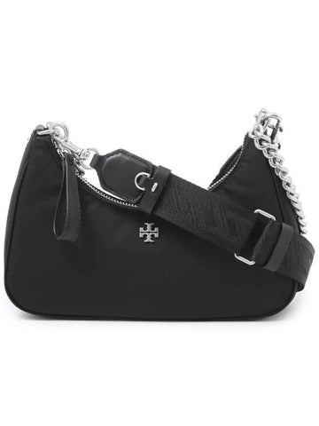 Mercer Small Chain Shoulder Bag Black - TORY BURCH - BALAAN.