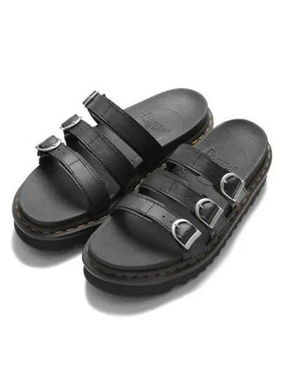 Blaire Leather Slippers Black - DR. MARTENS - BALAAN 2