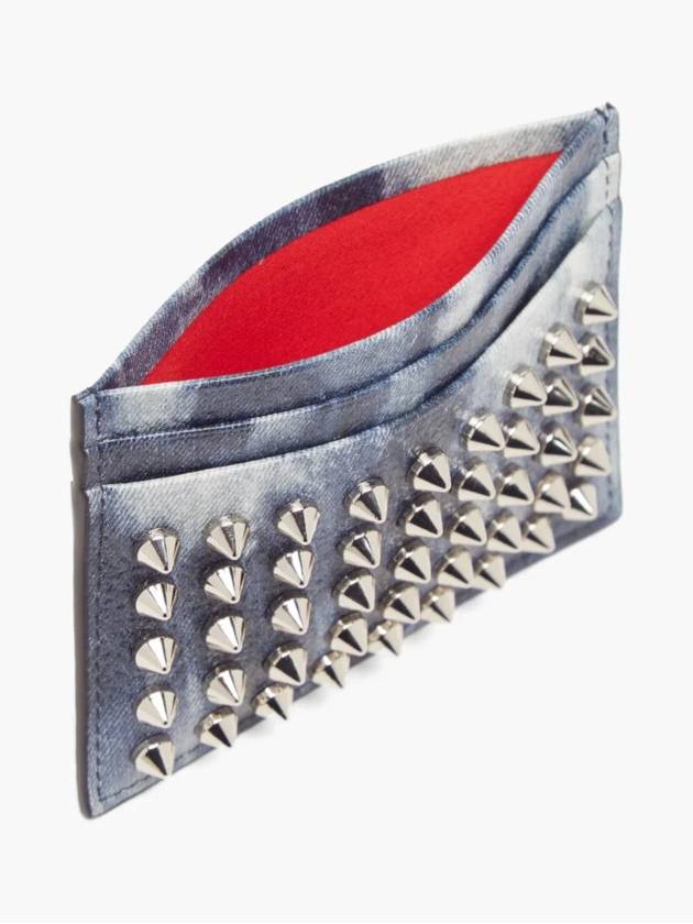 Chios Carpe Empire Punk Spike Card Wallet Blue Denim - CHRISTIAN LOUBOUTIN - BALAAN 4