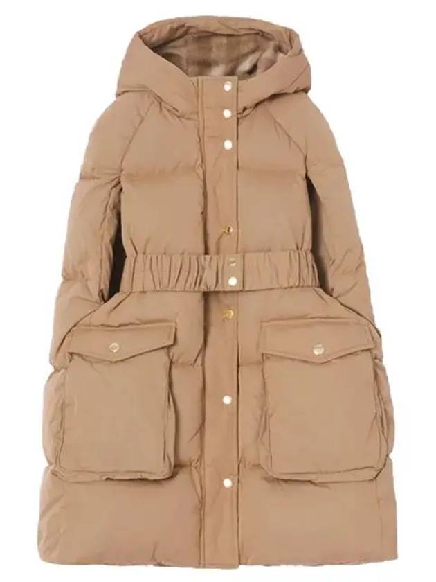 Kids Hooded Puffer Cape Padding Warm Walnut 8044757 12Y 14Y - BURBERRY - BALAAN 1