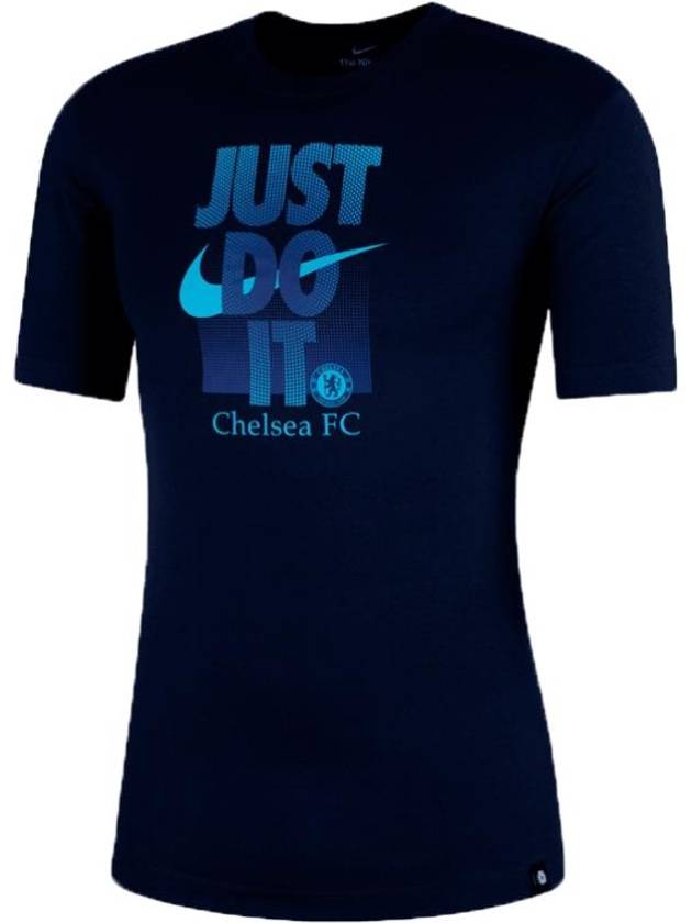 Chelsea Just Do It Short Sleeve T-Shirt Navy - NIKE - BALAAN 2