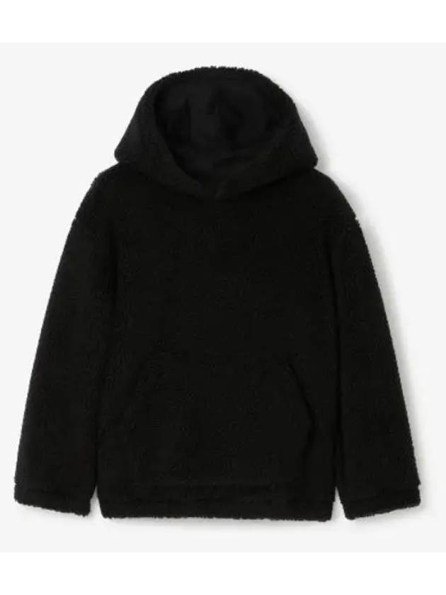 Kids Embroidered Logo Fleece Hoodie Black - BURBERRY - BALAAN 4