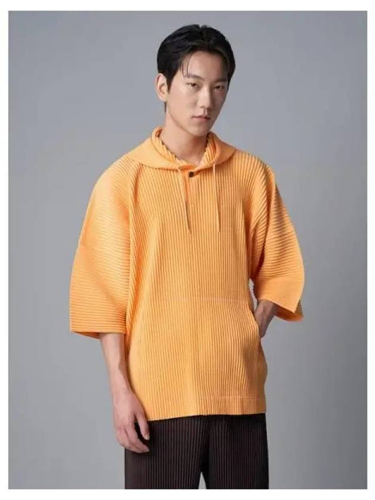 Oversized short sleeve t shirt anorak orange domestic product GM0024053017442 - ISSEY MIYAKE - BALAAN 1
