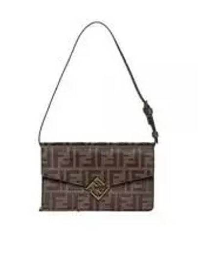 FF Diamond Flap Shoulder Back Brown - FENDI - BALAAN 2