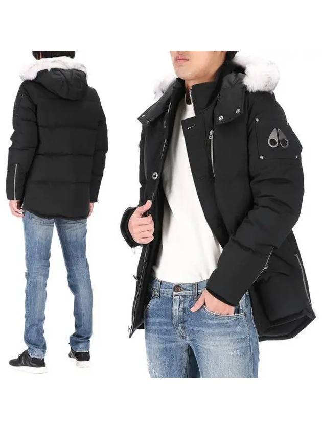 Original 3Q Hooded Padding White Shearling Black - MOOSE KNUCKLES - BALAAN 2