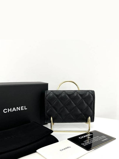 Caviar flap card wallet black - CHANEL - BALAAN 2