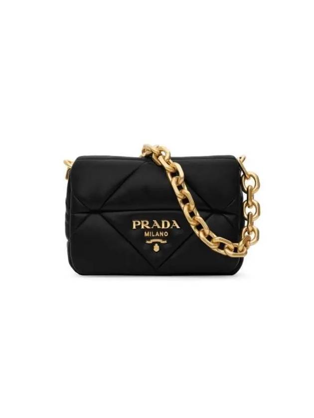 1BD292 2DMO F0002 System Nappa Padded Patchwork Triangle Logo Chain Shoulder Bag - PRADA - BALAAN 2