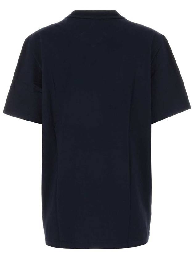 Essential Embroidered Logo Short Sleeve T-Shirt Navy - MCM - BALAAN 3