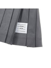 Ripstop Mini Pleated Skirt Medium Gray - THOM BROWNE - BALAAN.