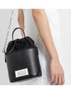 5AC Number Logo Texture Leather Bucket Bag Black - MAISON MARGIELA - BALAAN 3