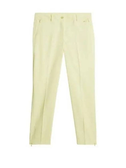 Pia Mid-Waist Pants Pale Lime Yellow - J.LINDEBERG - BALAAN 2