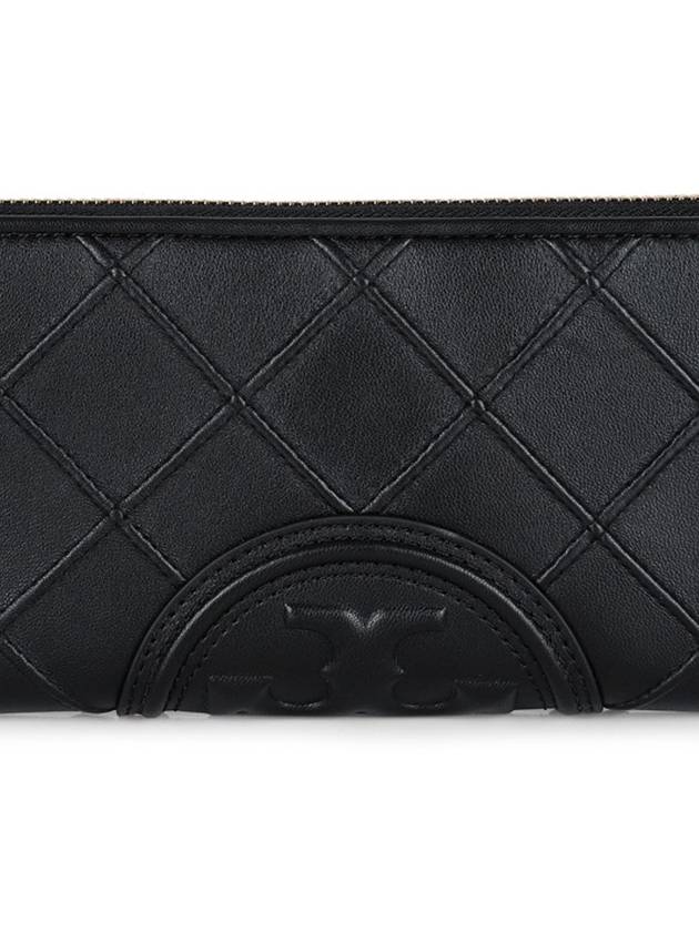 Debossed Logo Leather Long Wallet Black - TORY BURCH - BALAAN 3