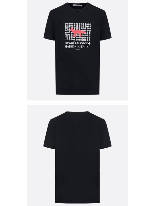 Logo Print Short Sleeve T-Shirt Black - MAISON KITSUNE - BALAAN 5