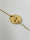 Logo round gold necklace 3VDIA19237 - DIOR - BALAAN 3