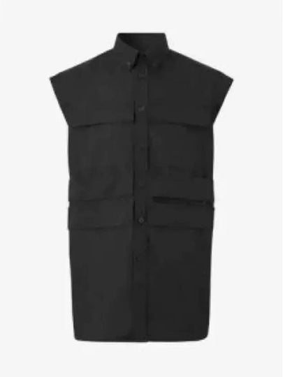 Sleeveless Shirt Vest Black - BURBERRY - BALAAN 2