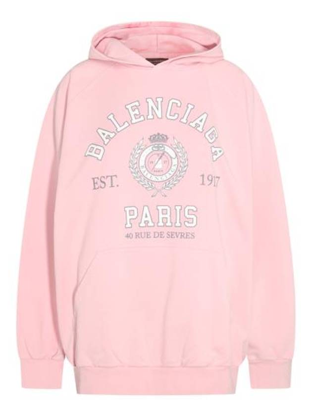 College Logo Hoodie Pink - BALENCIAGA - BALAAN 2