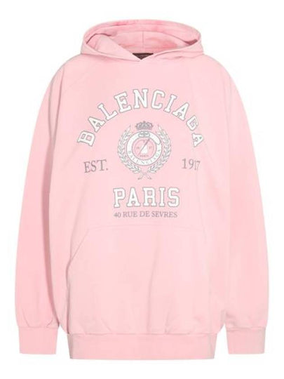 College Logo Hoodie Pink - BALENCIAGA - BALAAN 2